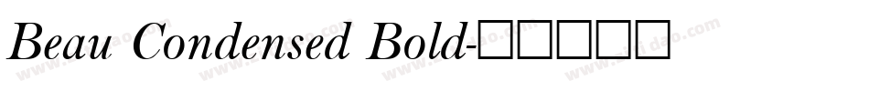Beau Condensed Bold字体转换